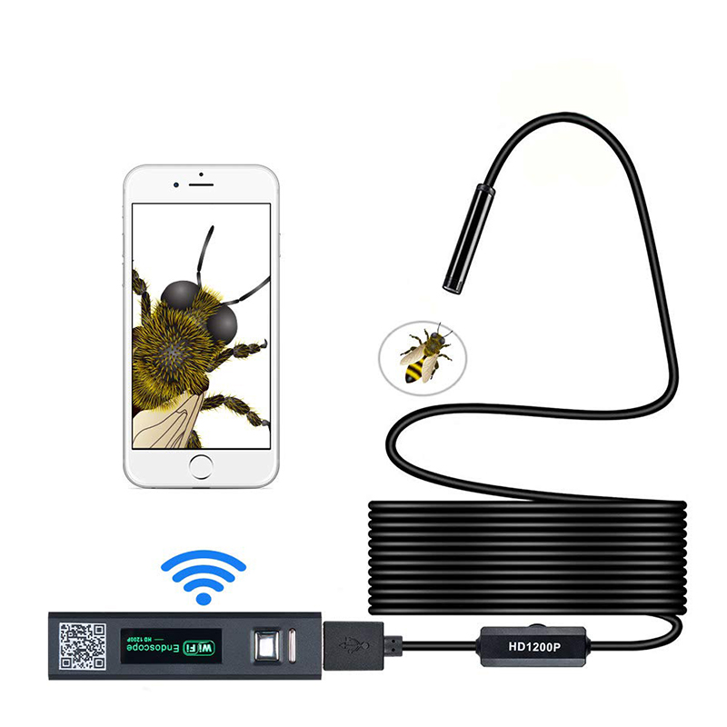 ワイヤレス内視鏡2.0メガピクセルHD WiFiボアスコープUSBインターフェース防水検査スネークCamerafor Android、iOS、Windows、iPhone、Samsung、タブレット、Mac